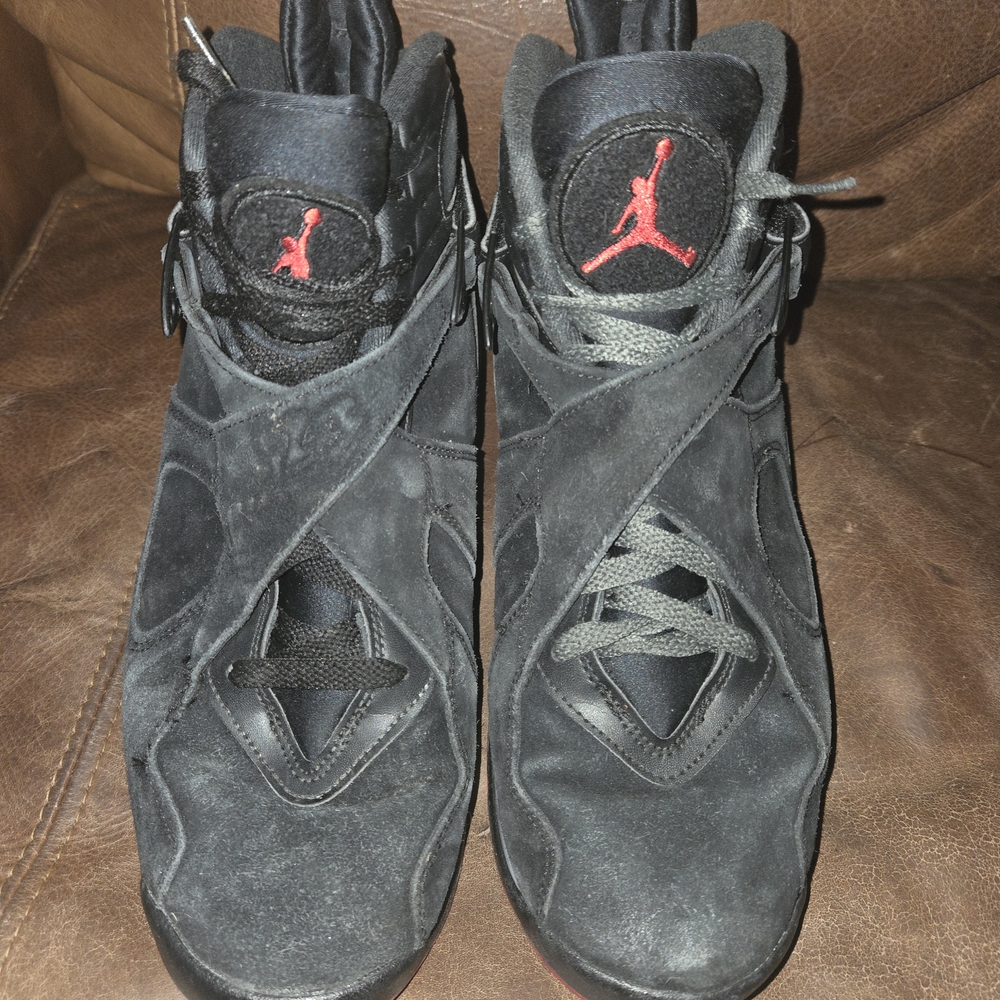 Jordan Black and Red Athletic Shoes